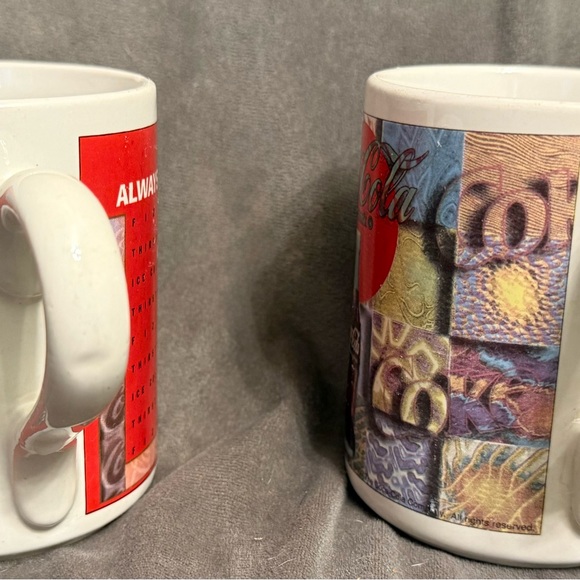 Coca-Cola Coffee Mug Set of 2 | Retro Kitchen / Gift Set - Picture 4 of 7